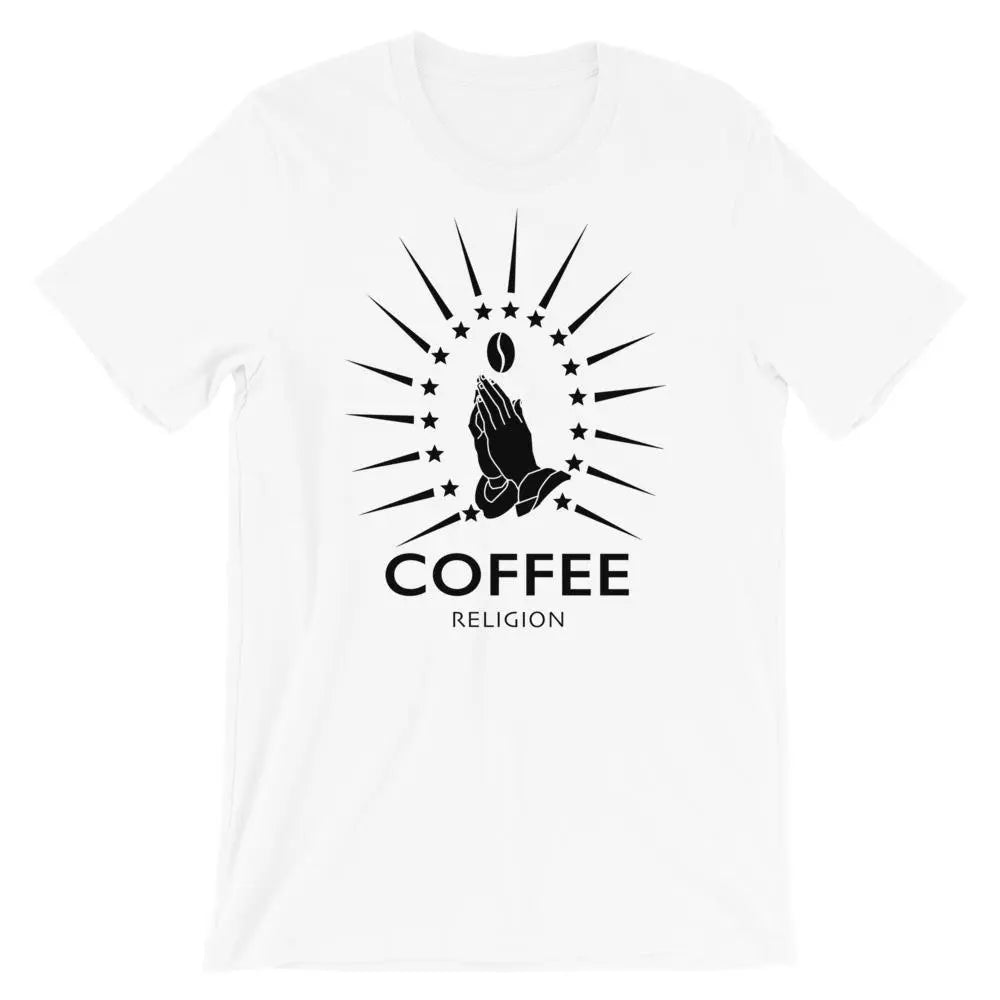 Iconic Coffee Religion Graphic Logo Shirt Longer Fit Unisex T-Shirt COFFEE RELIGION