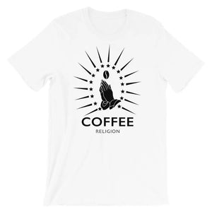 Iconic Coffee Religion Graphic Logo Shirt Longer Fit Unisex T-Shirt COFFEE RELIGION