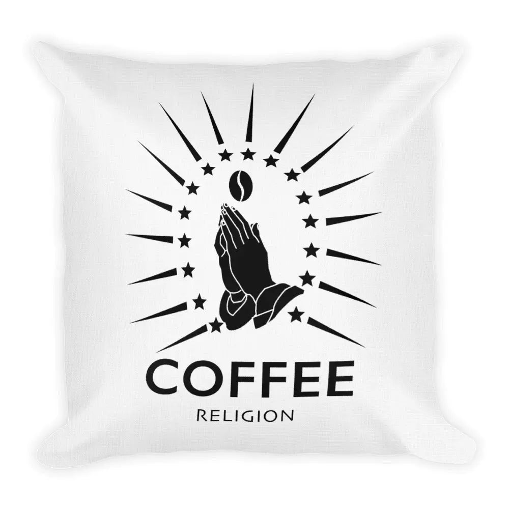 COFFEE RELIGION Luxury Home Decor Throw Pillow COFFEE RELIGION