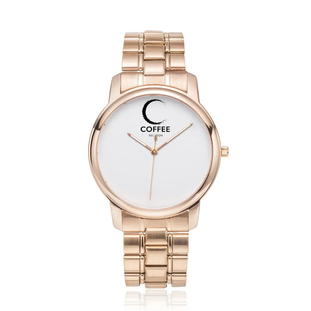 COFFEE RELIGION MIAMI COFFEE TIME Minimalist Watch in Rose Gold JetPrint Fulfillment