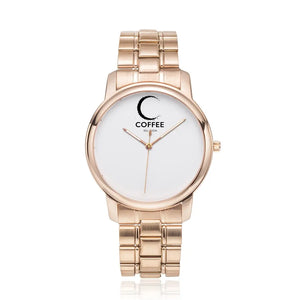 COFFEE RELIGION MIAMI COFFEE TIME Minimalist Watch in Rose Gold JetPrint Fulfillment