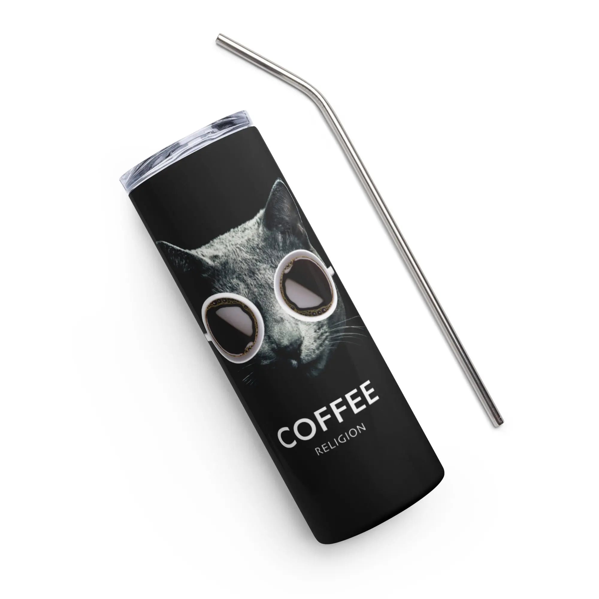 Coffee Religion Cat Stainless steel tumbler COFFEE RELIGION