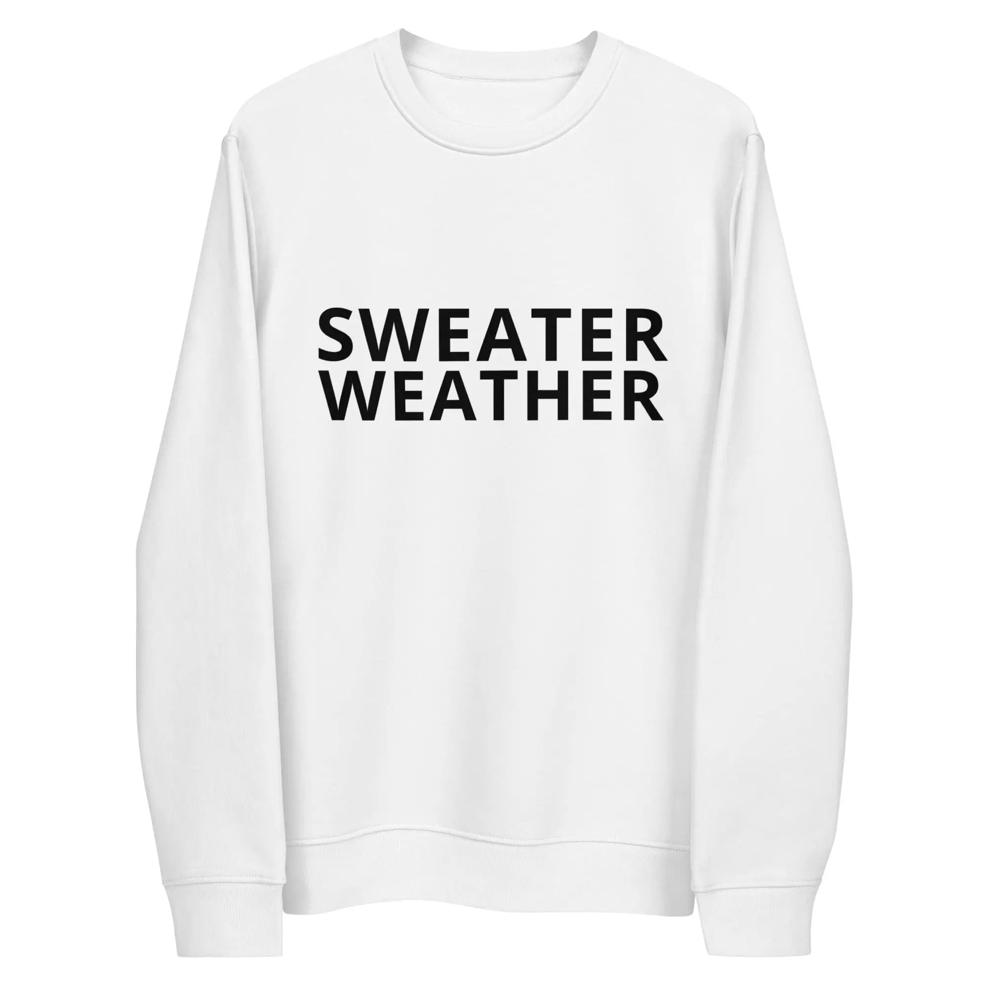 Sweater weather men's woman's white sweatshirt COFFEE RELIGION