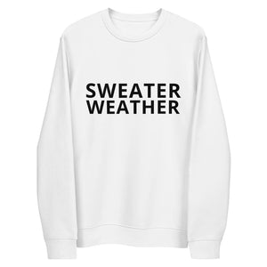 Sweater weather men's woman's white sweatshirt COFFEE RELIGION