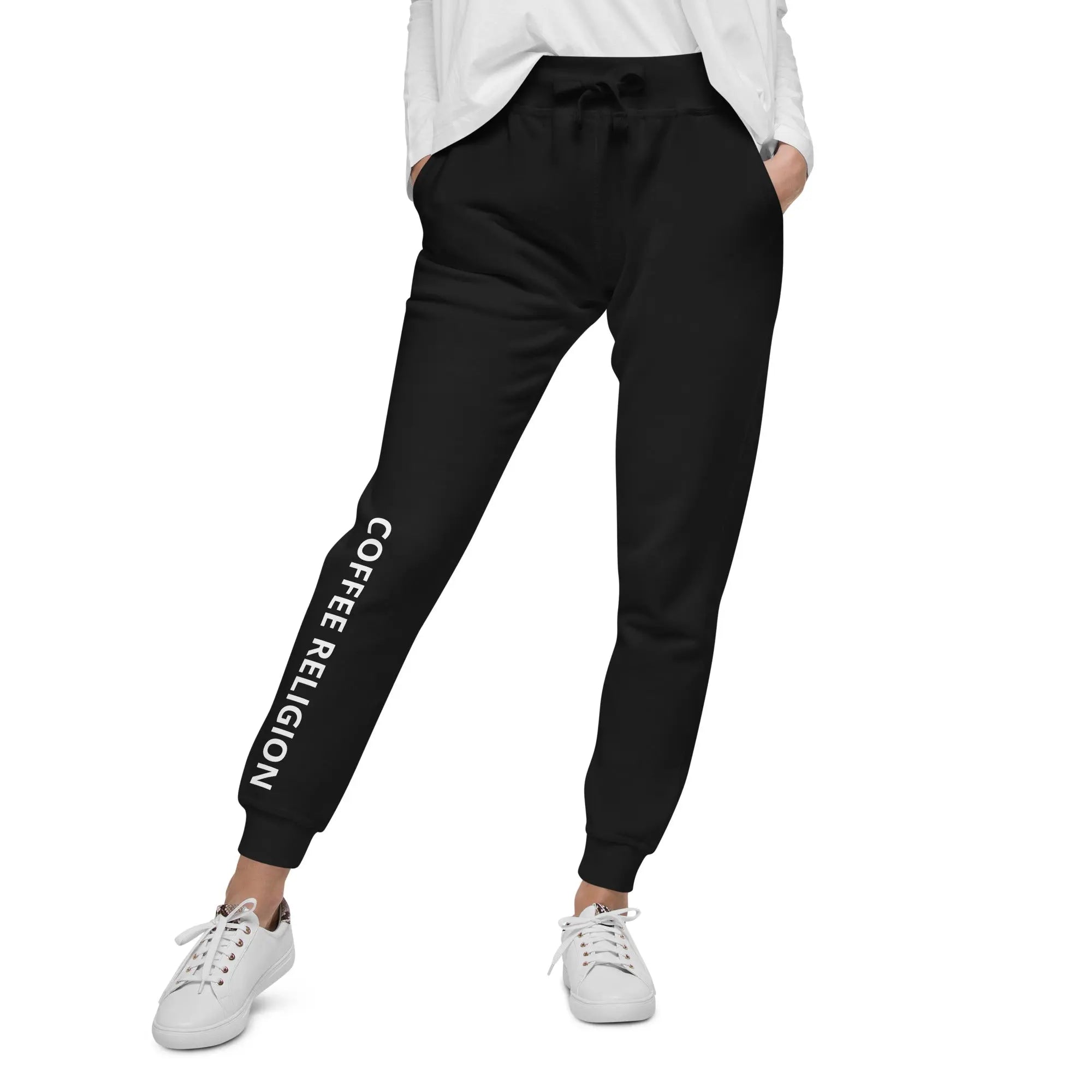 COFFEE RELIGION Men's Woman's Black Sweatpants COFFEE RELIGION