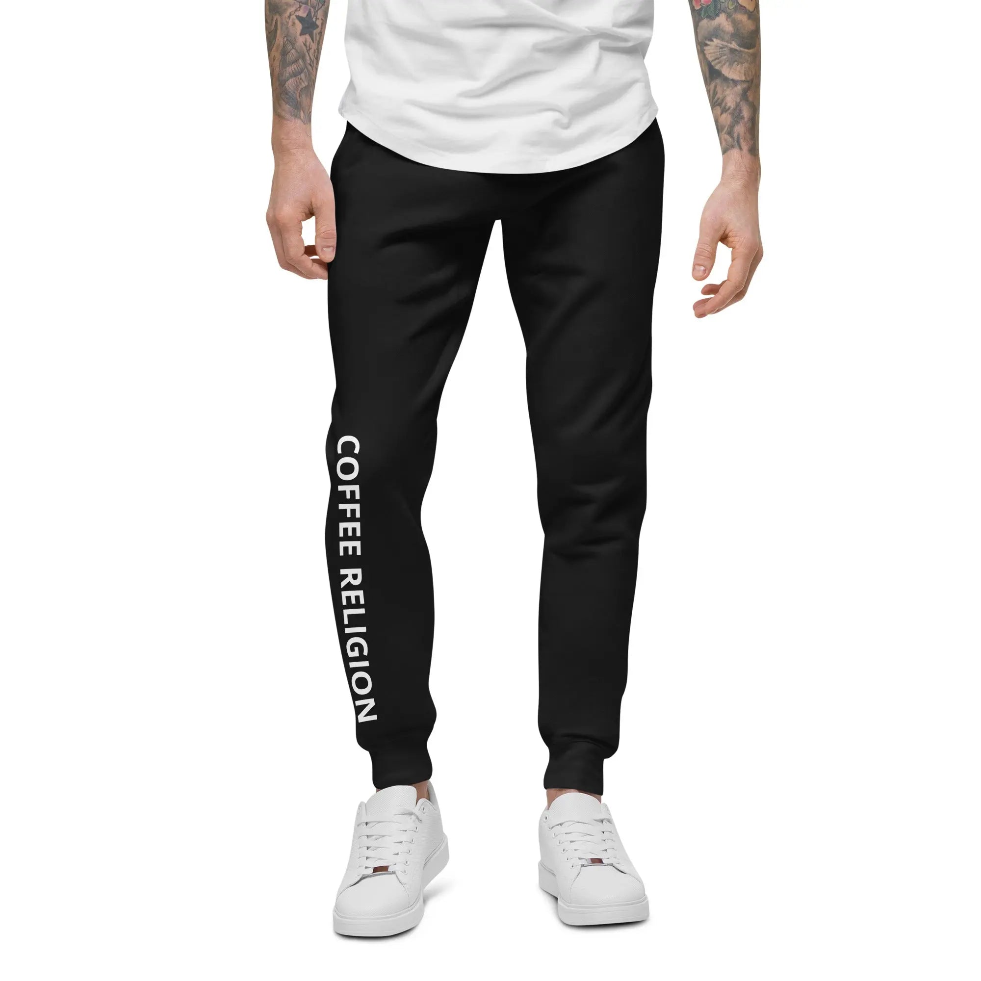 COFFEE RELIGION Men's Woman's Black Sweatpants COFFEE RELIGION