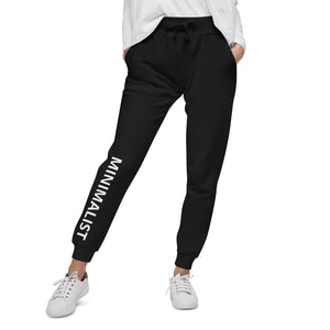 Minimalist Men's Woman's fleece sweatpants by Coffee Religion in black COFFEE RELIGION