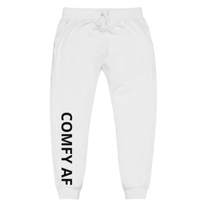 White Comfy AF Coffee Religion men's woman's fleece sweatpants COFFEE RELIGION