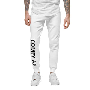 White Comfy AF Coffee Religion men's woman's fleece sweatpants COFFEE RELIGION