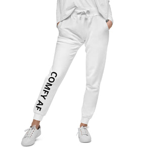 White Comfy AF Coffee Religion men's woman's fleece sweatpants COFFEE RELIGION