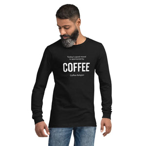 Mood Coffee T-Shirt Unisex Long Sleeve Tee in black COFFEE RELIGION