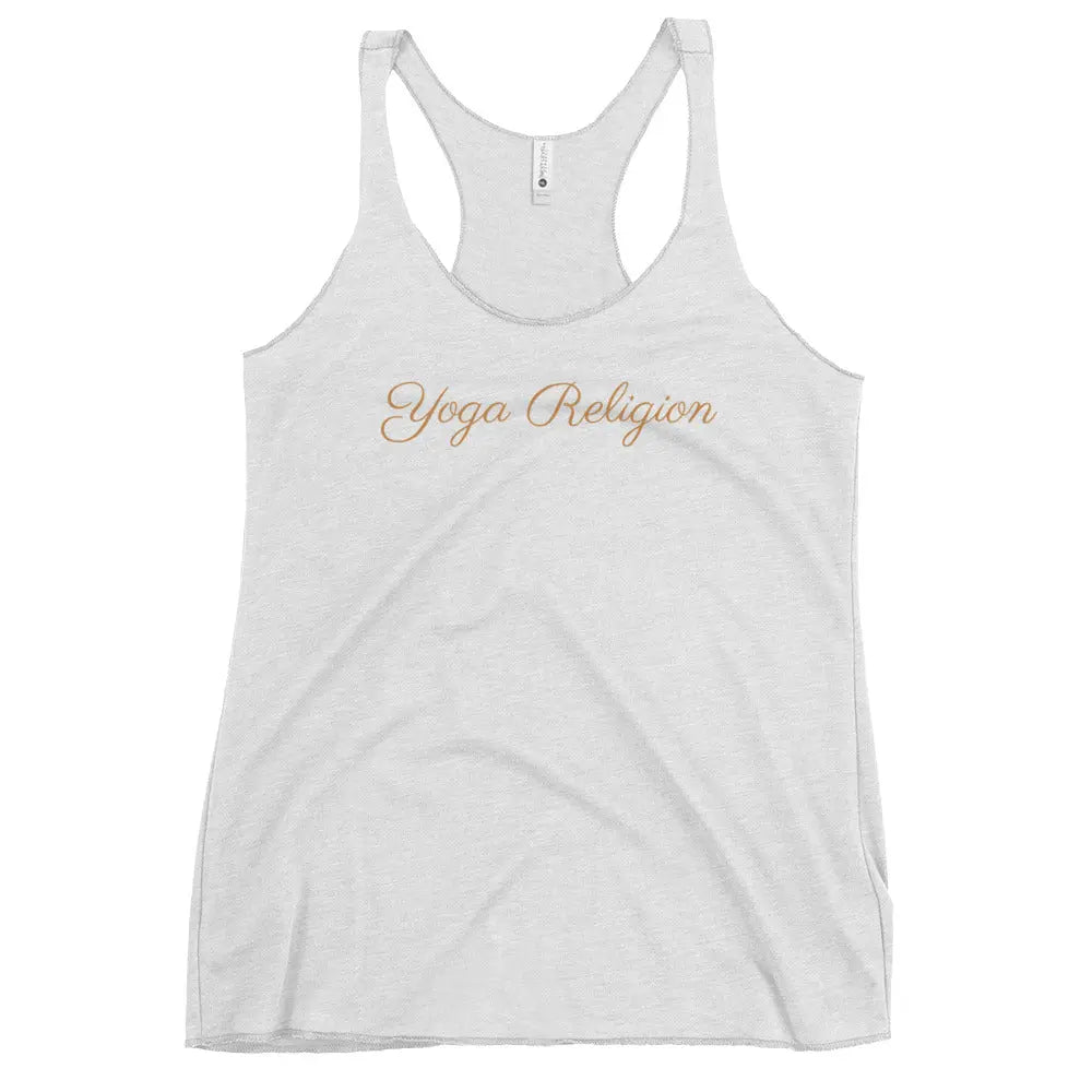 Yoga Religion Women's Racerback Tank COFFEE RELIGION