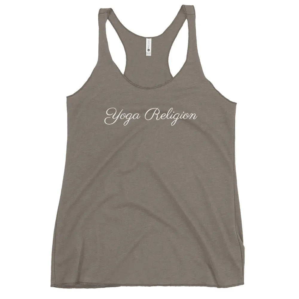 Yoga Religion Women's Racerback Tank COFFEE RELIGION