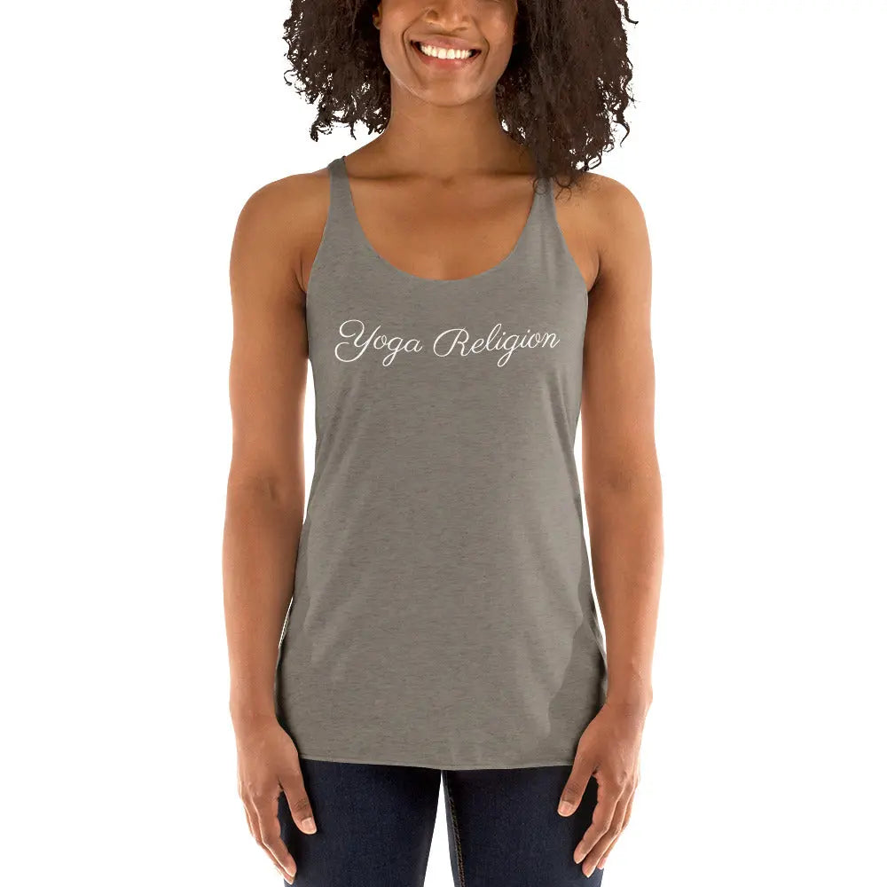 Yoga Religion Women's Racerback Tank COFFEE RELIGION