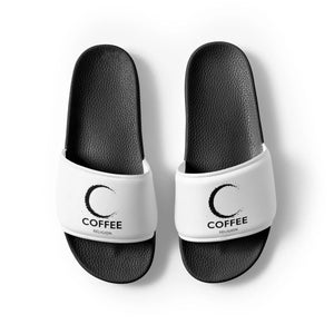 COFFEE RELIGION Black & White Women's slides COFFEE RELIGION