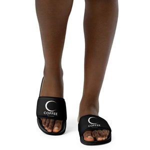 COFFEE RELIGION Logo Black Women's slides COFFEE RELIGION